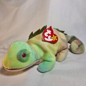 Ty Beanie Baby Iggy The Iguana Retired 1998 Collectible